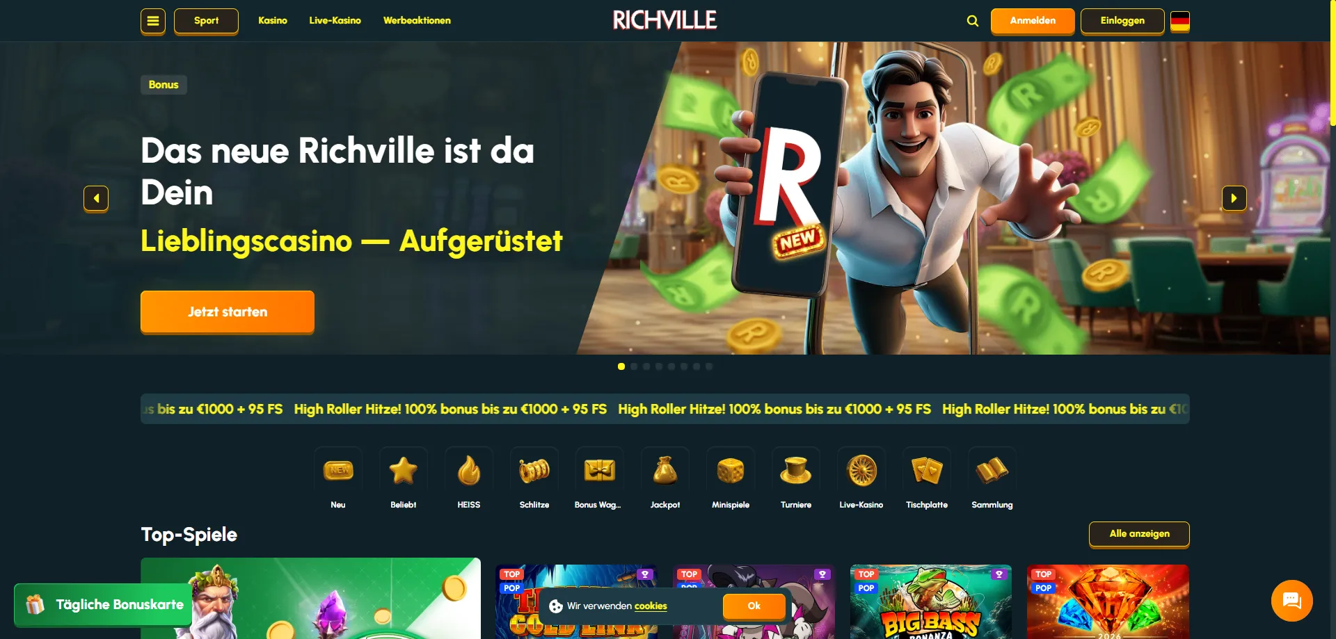 Richville Casino Österreich Übersicht – Willkommensbonus und Spielangebot